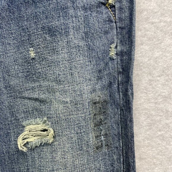 Abercrombie & Fitch Flare Jeans Size 2 Distressed Cotton Vintage Baggy New - Picture 4 of 15